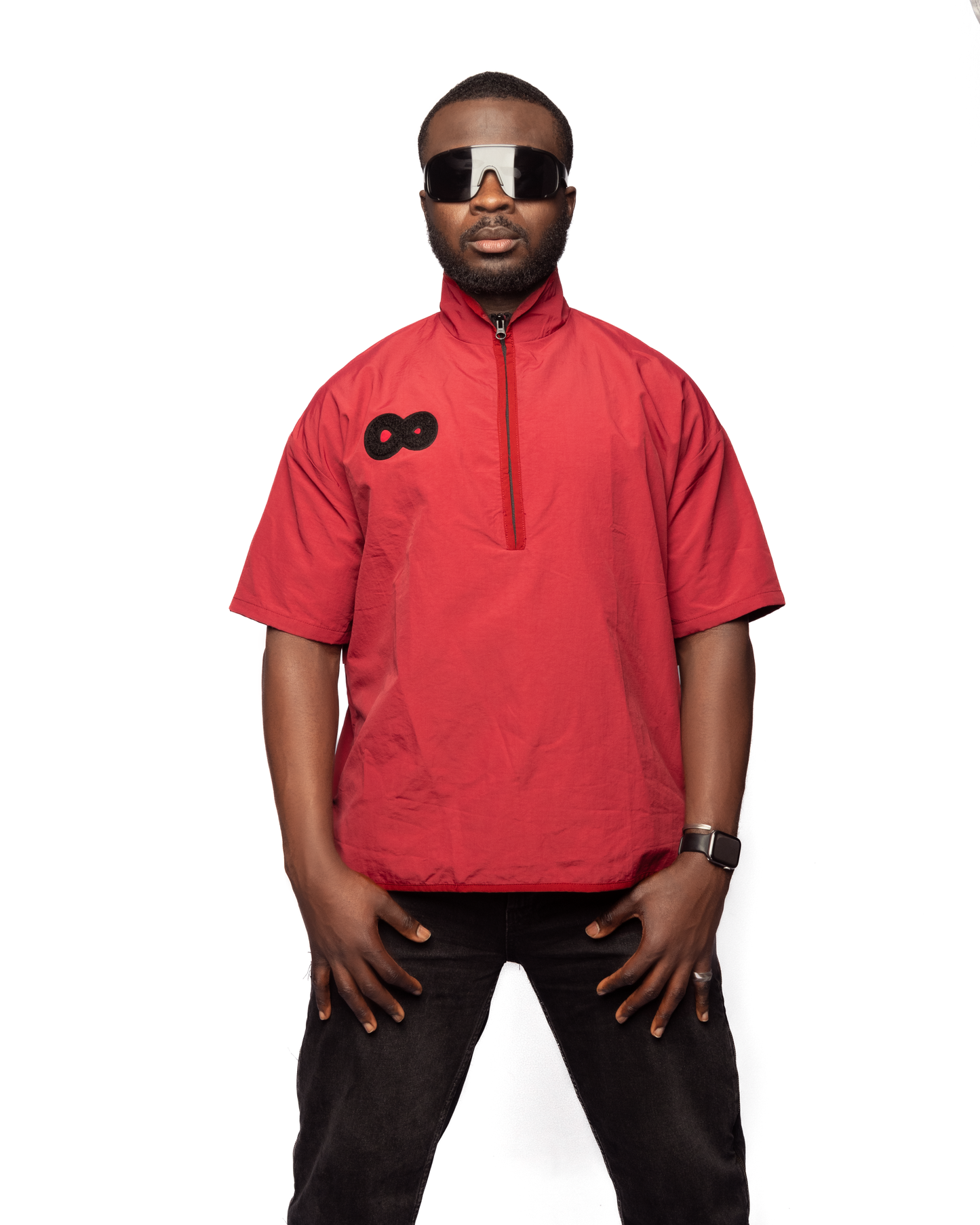 Always! Infinity Patch Windbreaker [vivid burgundy]