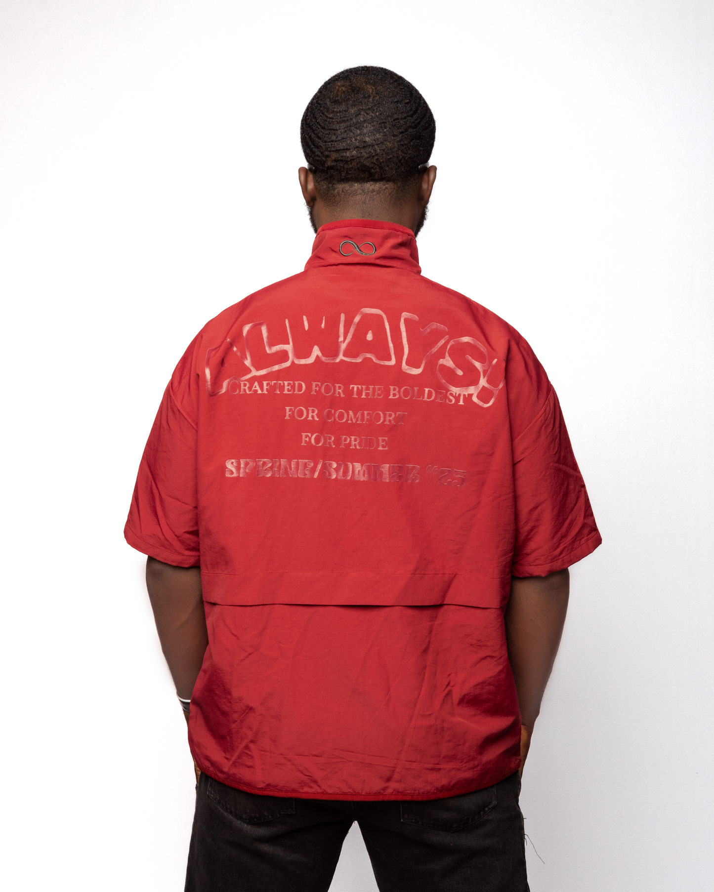 Always! Infinity Patch Windbreaker [vivid burgundy]