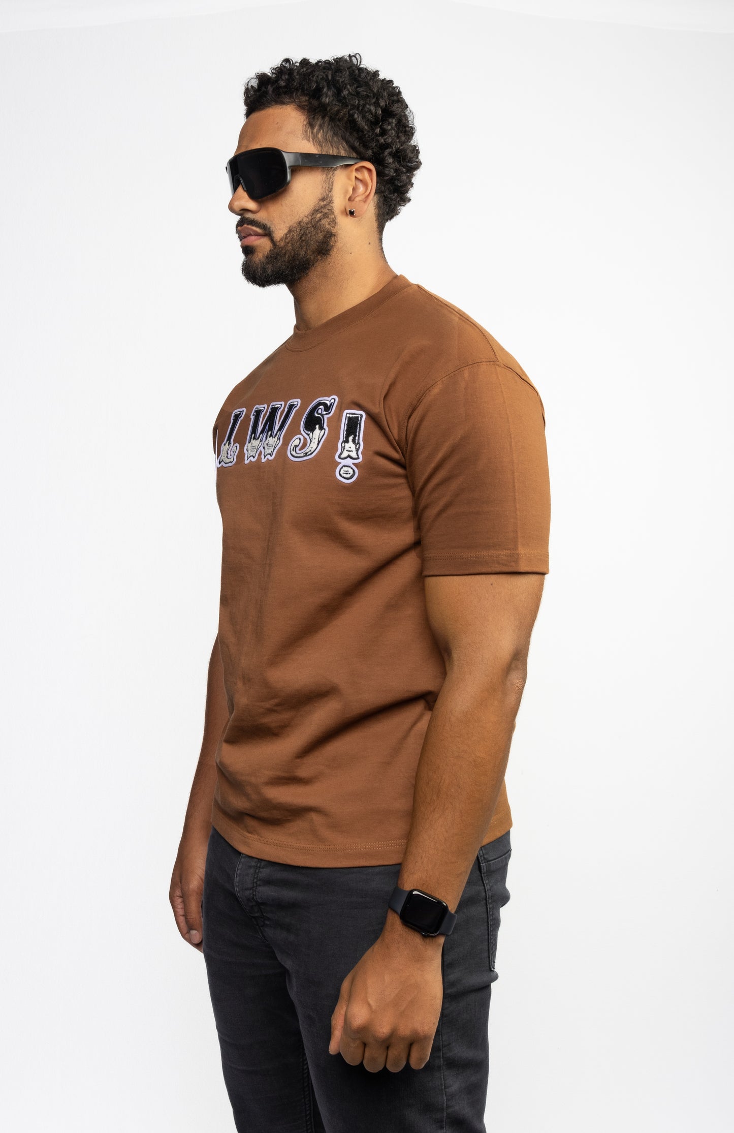 Always! Patch bonded Tshirt [mocha brown]