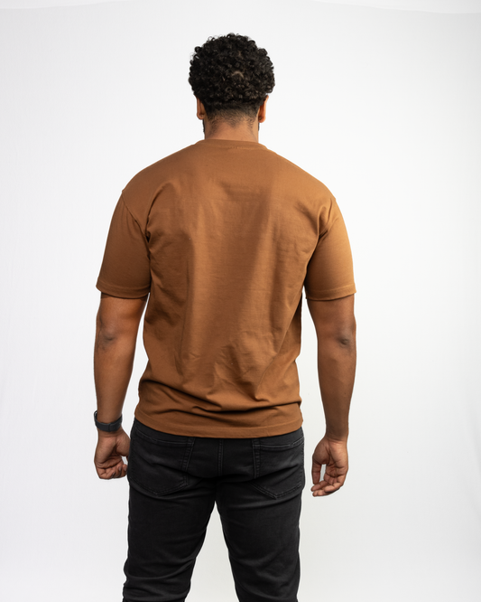 Always! Patch bonded Tshirt [mocha brown]
