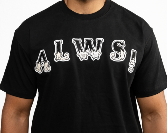 Always! Patch bonded Tshirt [black]